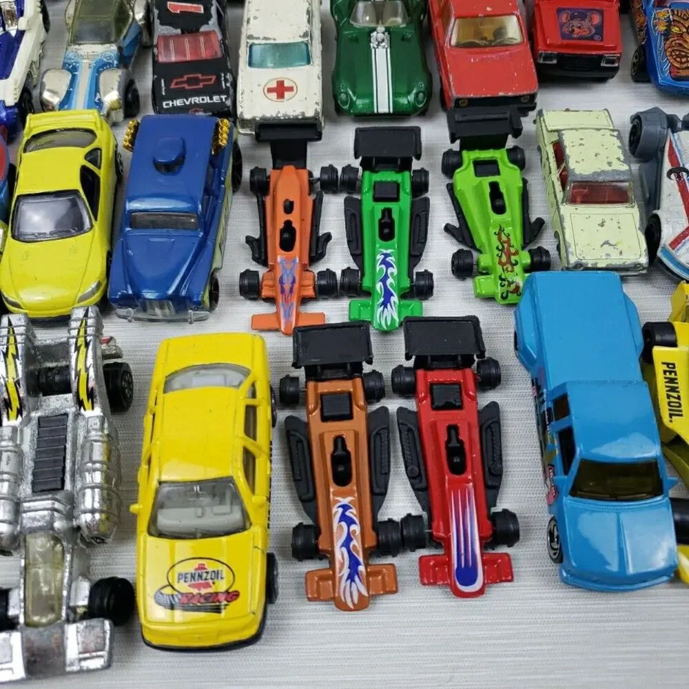 Mix Lot Die Cast 56 Cars Trucks Hot Wheels Golden Lensey Majorette Toy